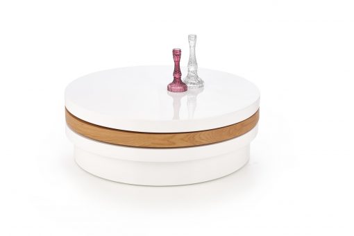 MICHELLE c. table, spalva: white / golden oak