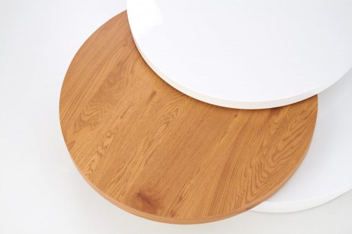 MICHELLE c. table, spalva: white / golden oak