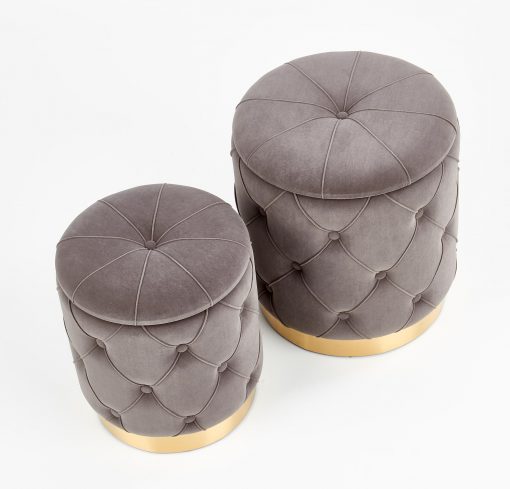 POLLY set of two stools, spalva: grey
