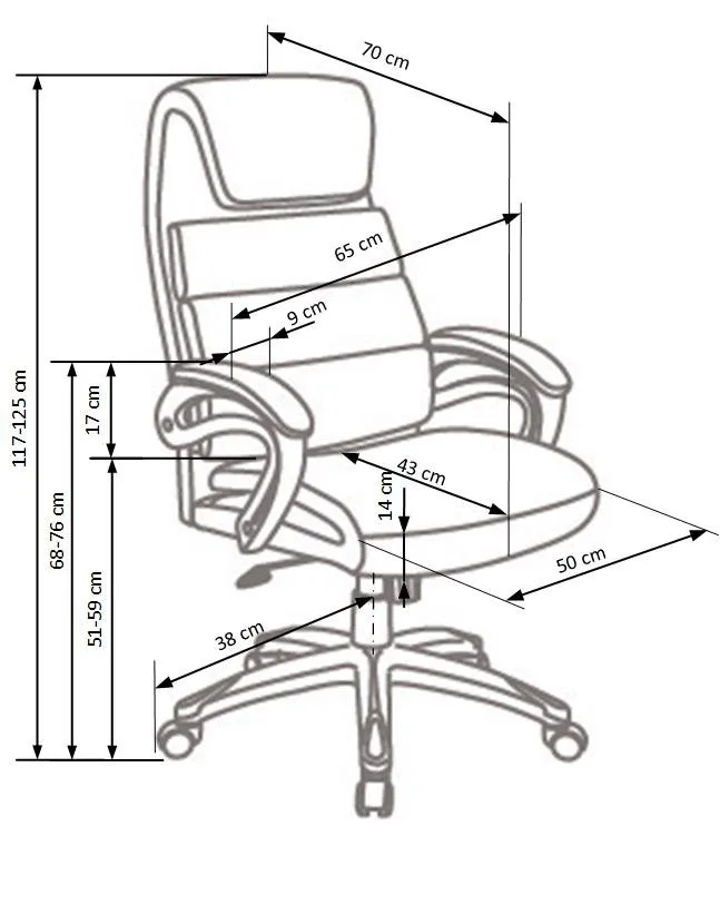 ZO-ZF101293-2 Juoda SIDNEY biuro kėdė moderniam darbo kambariui
