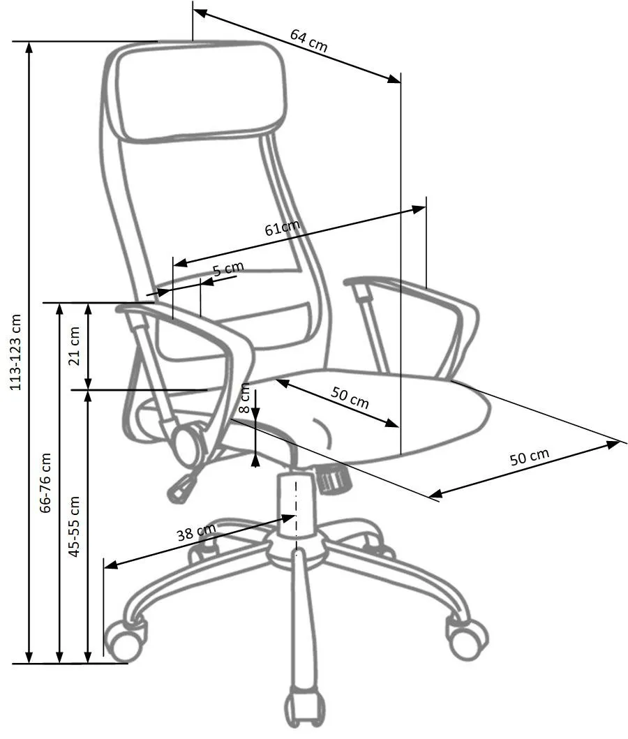 ZO-ZF101514-3 Juoda ZOOM biuro kėdė su ergonomišku atlošu