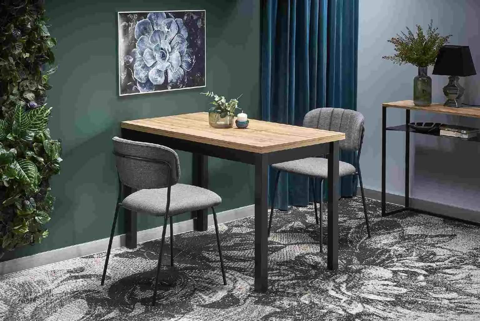 ZO-ZF101583-1 COBALT staliukas wotan oak ir juodos spalvos moderniam interjerui