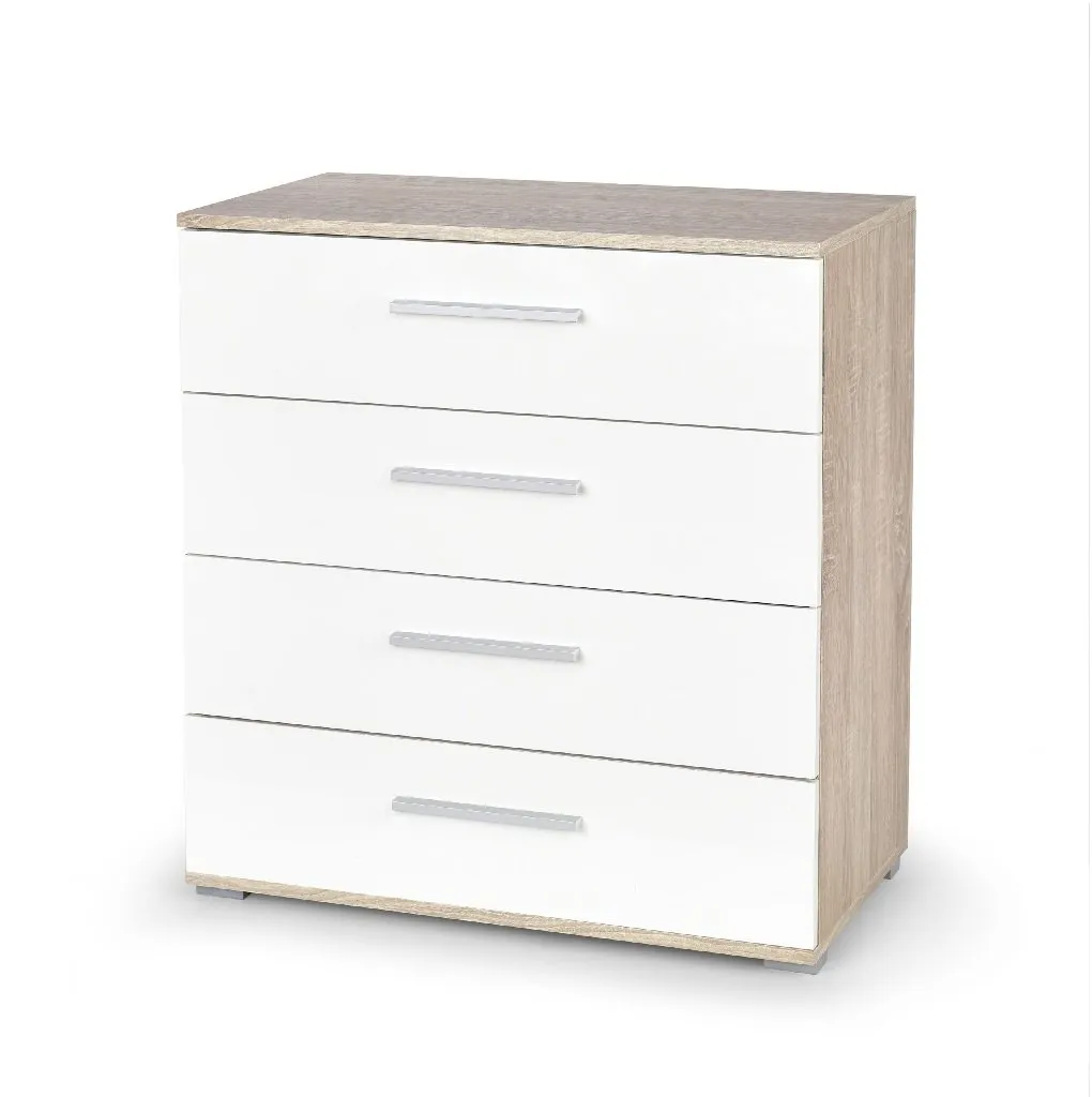 ZO-ZF101681-1 LIMA KM-3 komoda sonoma ąžuolo ir baltos spalvos