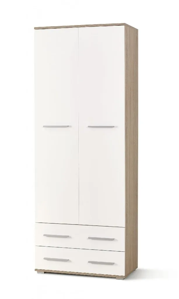 ZO-ZF101696-1 LIMA Lentyna 2 sonoma oak ir balta moderni lentyna