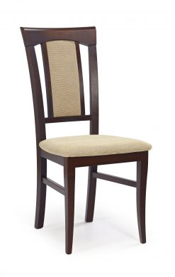 KONRAD chair spalva: dark walnut/TORENT BEIGE