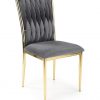 Metalinė kėdė K436 chair Spalva: grey / gold