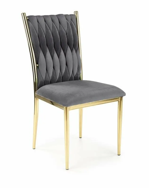 BA-HA210987-1 Metalinė kėdė K436 kėdė Spalva: pilka / auksinė