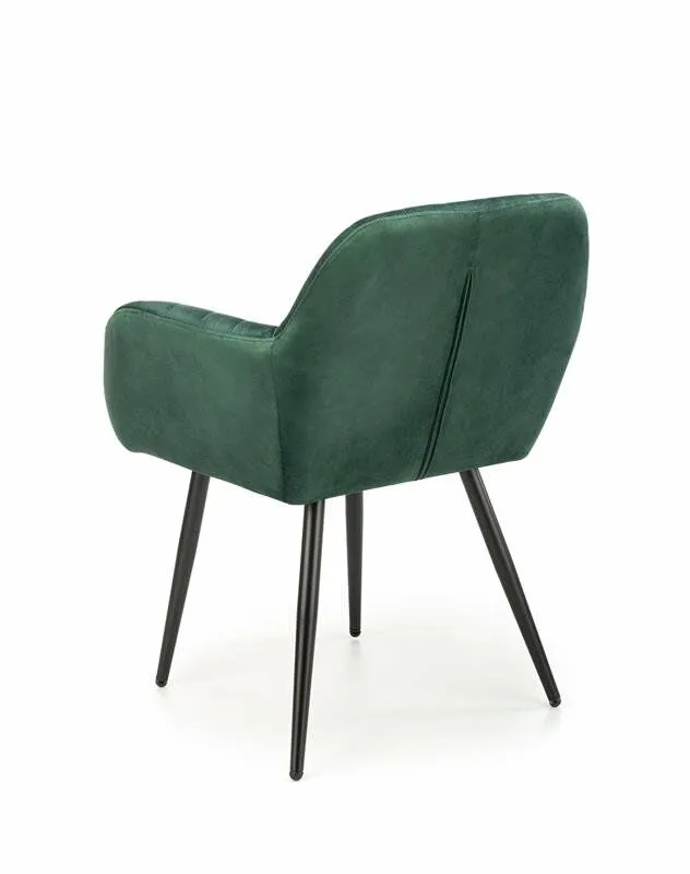 BA-HA211016-5 Tamsiai žalia metalinė K429 kėdė moderniam interjerui