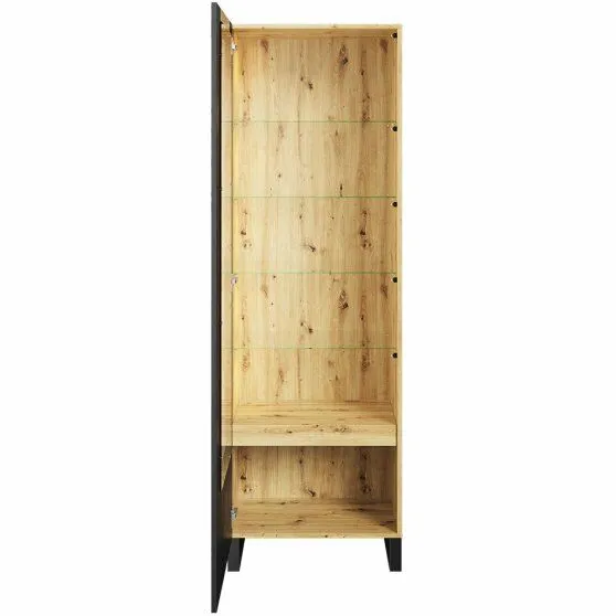 BA-ML103455-2 Balta vitrina 1W MN-02 su stiklinėmis durelėmis