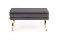 Minkštas baldas VELVA bench Spalva: grey/gold