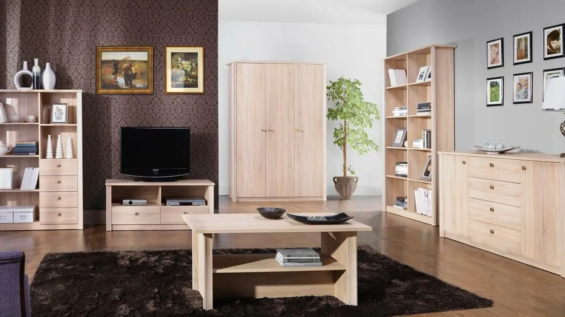 BA-ML104214-5 Moderni komoda F6 su elegantišku medžio dekoru