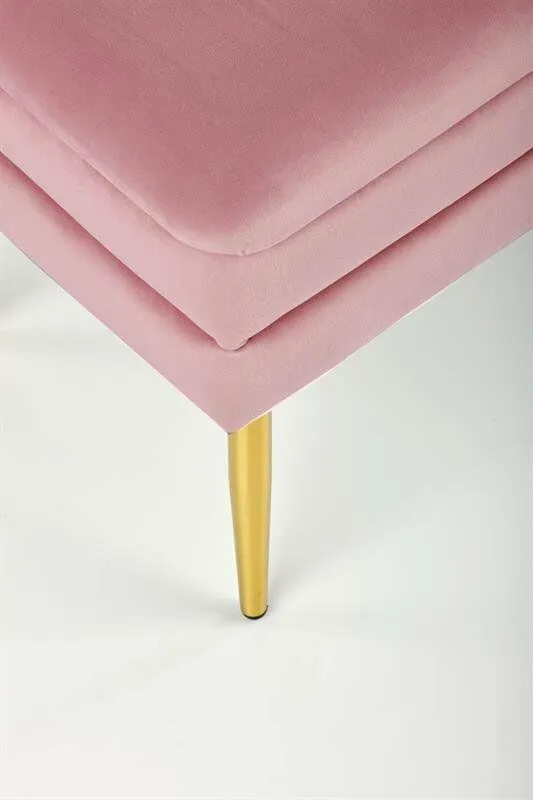 BA-HA210957-4 Rožinis VELVA suoliukas su auksinėmis kojelėmis elegantiškame interjere