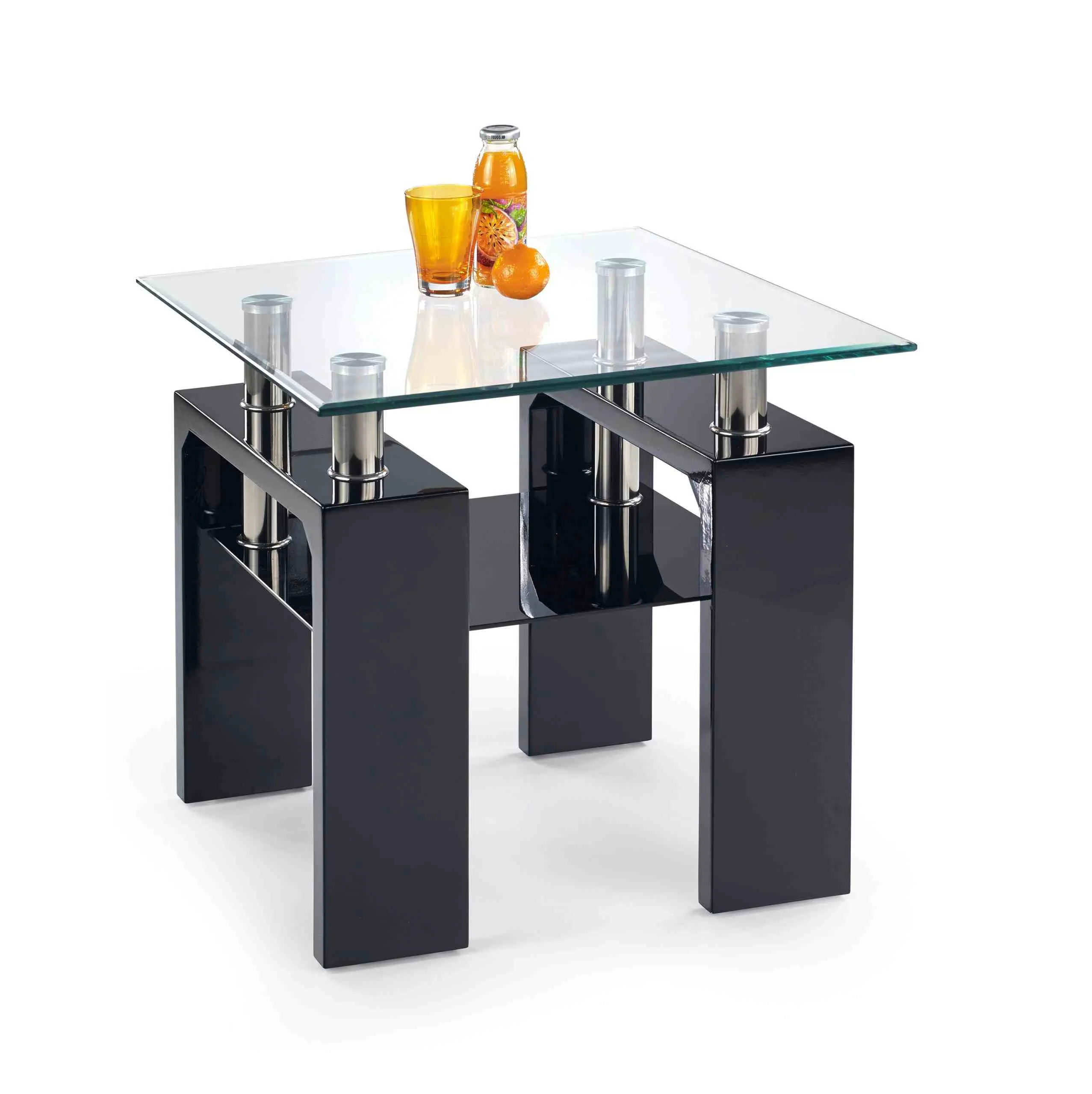 ZO-ZF100278-1 Juodas kvadratinis DIANA H KWADRAT kavos staliukas svetainei