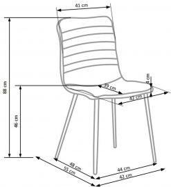 K251 chair, spalva: grey