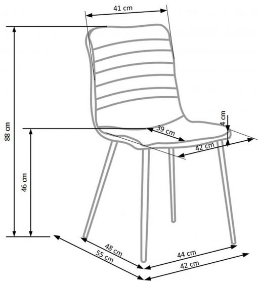 K251 chair, spalva: grey