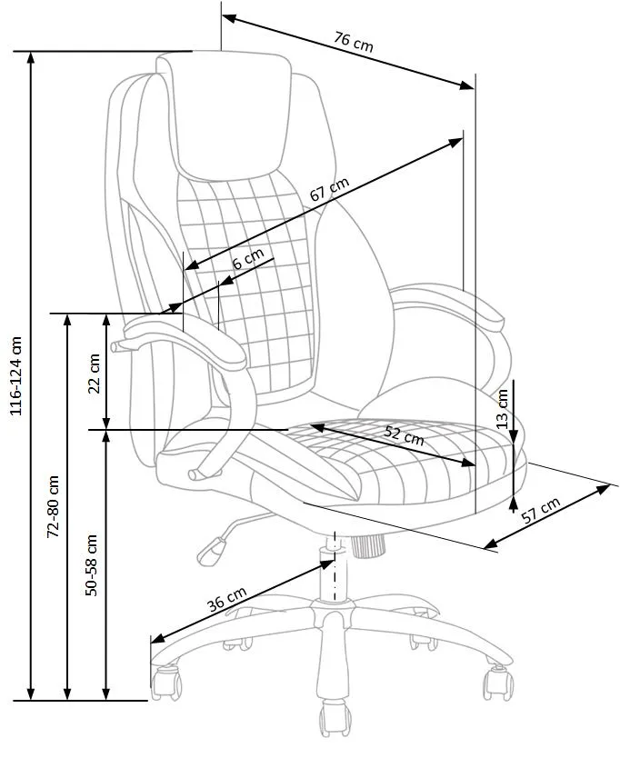 ZO-ZF100921-8 Juoda biuro kėdė KING su ergonomišku atlošu
