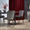 Stalas TIZIANO extension table, Spalva: top - light grey / dark grey, legs - dark grey