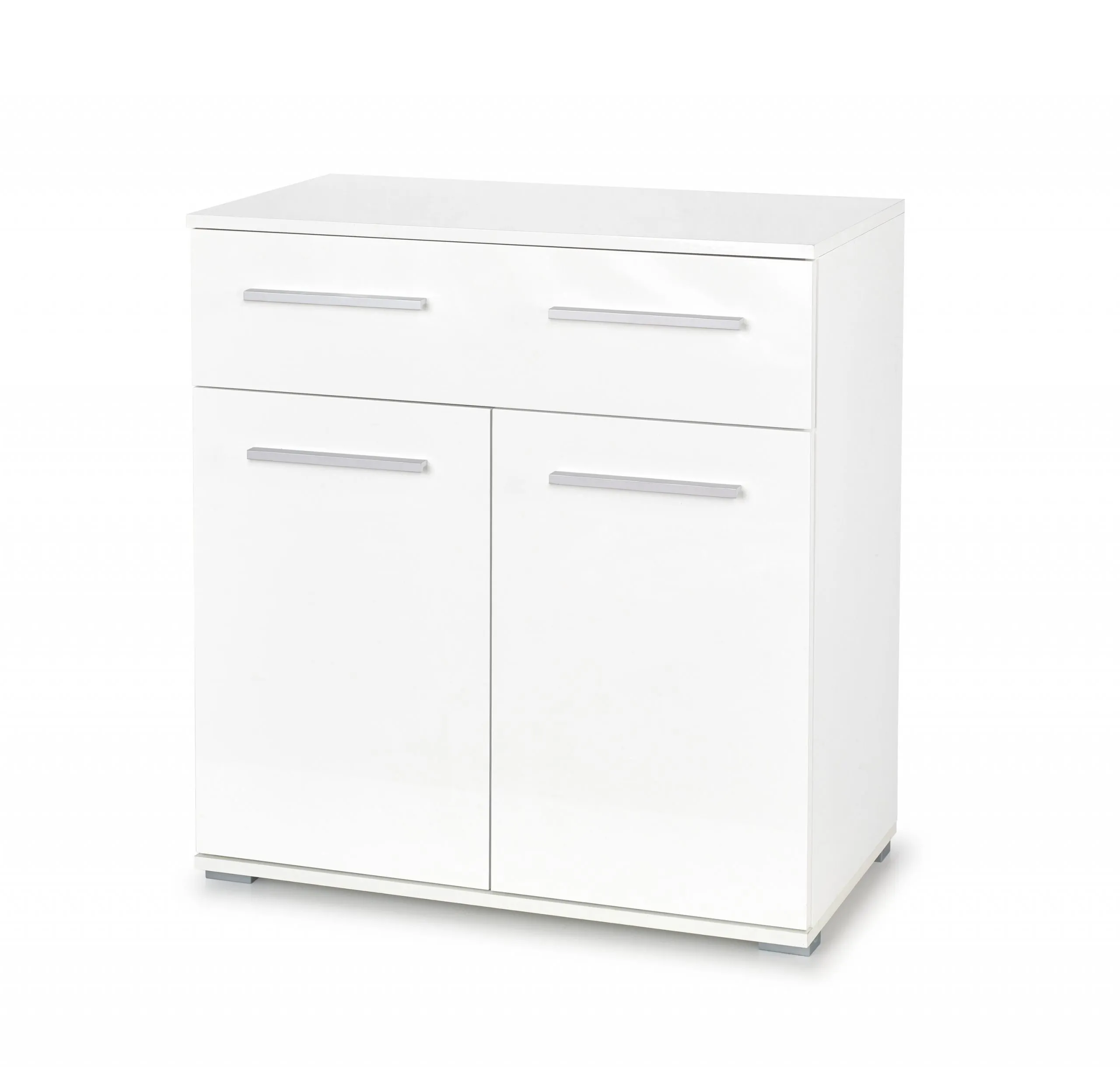 ZO-ZF101672-1 Balta LIMA KM-1 komoda su trimis stalčiais ir durelėmis