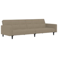Dvivietė sofa-lova, šviesiai pilkos spalvos, mikropluoštas