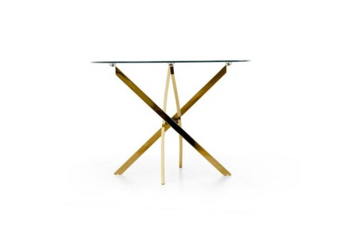 Stalas RAYMOND table, Spalva: stiklas - transparent, legs - gold