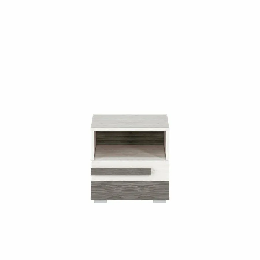 BA-MM100696-3 Balta naktinė spintelė BLANCO 18 su moderniu dizainu