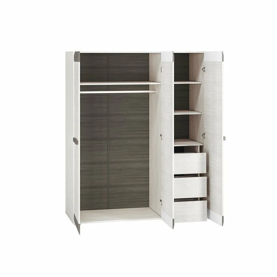 BA-MM100706-2 Moderni balta spinta BLANCO 27 su minimalistinėmis durelėmis