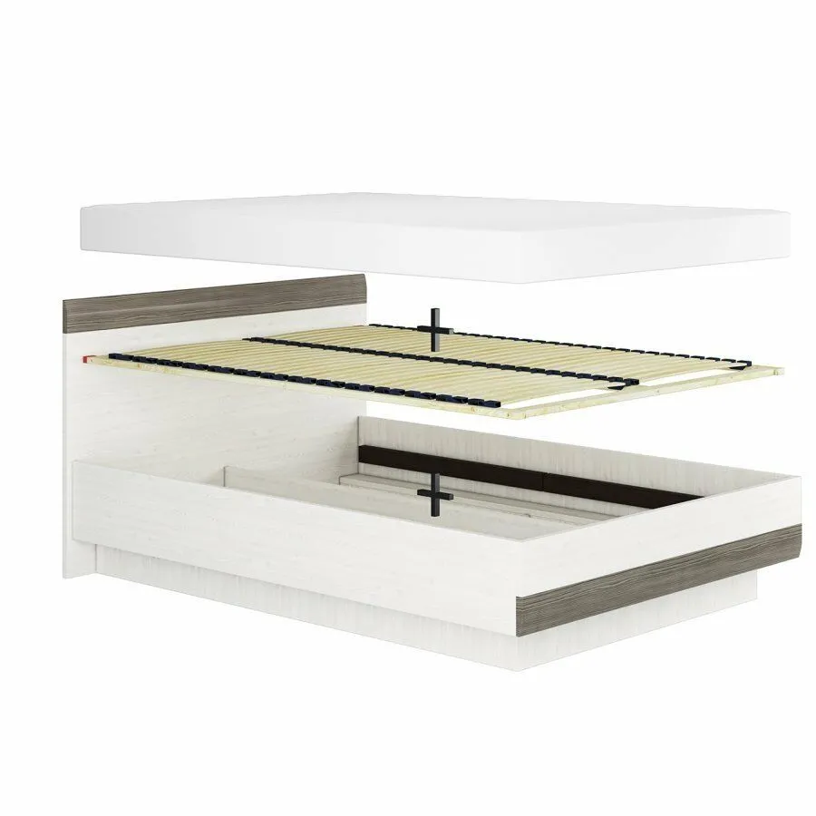 BA-MM100717-4 Balta BLANCO 34 140 dvigulė lova moderniam miegamajam