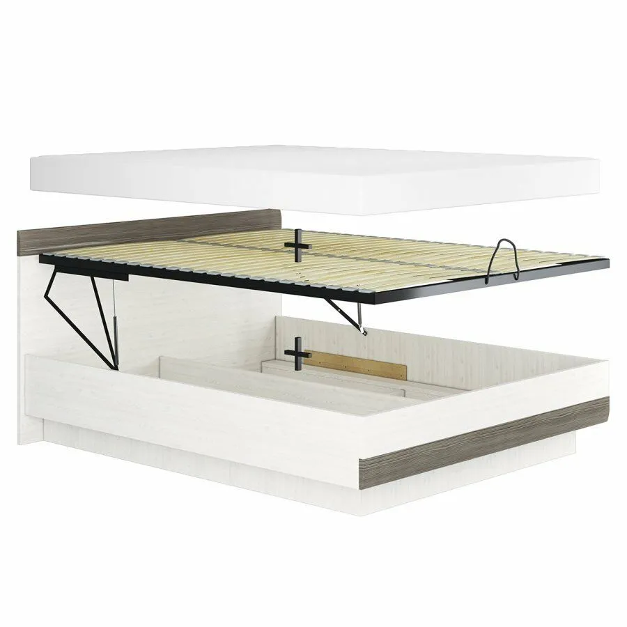 BA-MM100718-5 Balta BLANCO 35 160 lova su elegantišku galvūgaliu