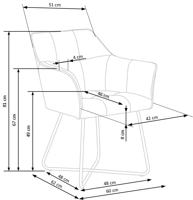 ZO-ZF100788-4 Moderni kėdė HA200788 su minkštu sėdimu paviršiumi