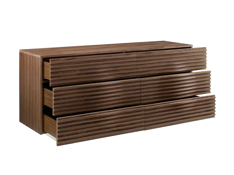 b1 Moderni balta komoda LH100862 su medinėmis detalėmis