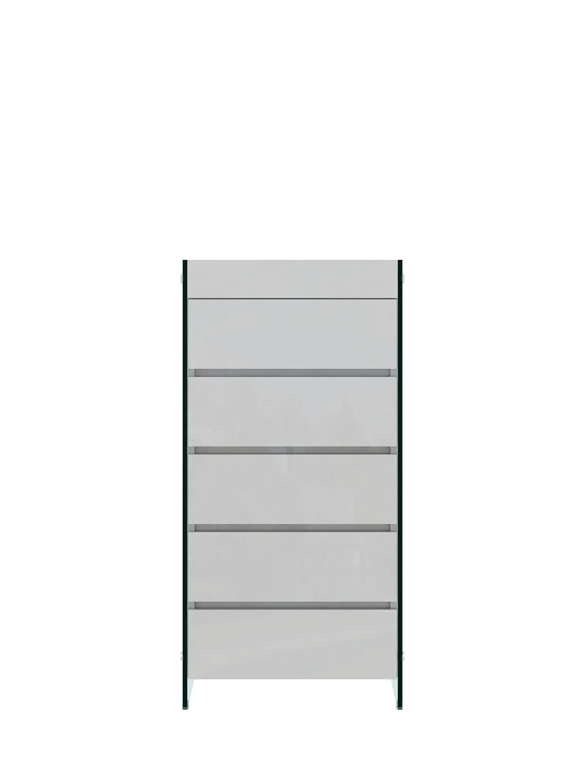 2-416 Moderni komoda su stalčiais ir minimalistiniu dizainu