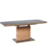 Stalas CONCORD extension table, Spalva: top - dark grey, leg - golden oak