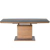 Stalas CONCORD extension table, Spalva: top - dark grey, leg - golden oak