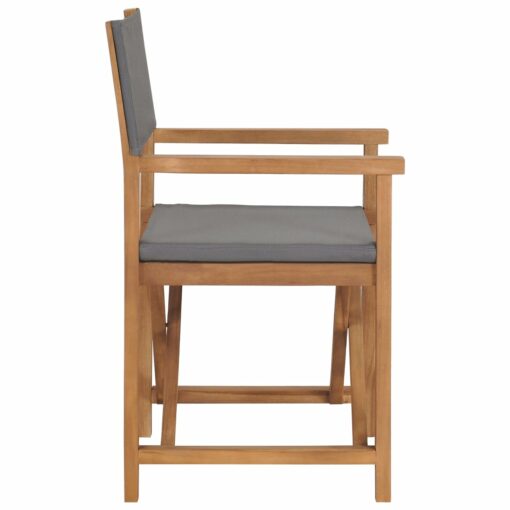 Režisieriaus kėdės, 2vnt., pilkos, tikmedžio medienos masyvas