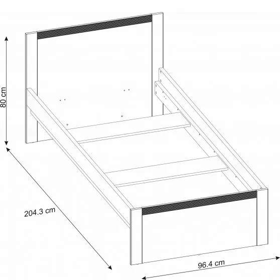 BA-ML103200-3 Stilinga lova ML103200 su elegantišku galvūgaliu