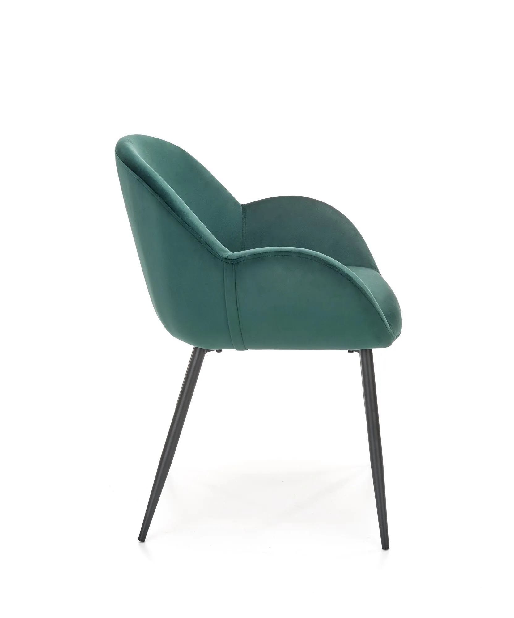 BA-HA105581-3 Elegantiška tamsiai žalia kėdė su metalinėmis kojomis