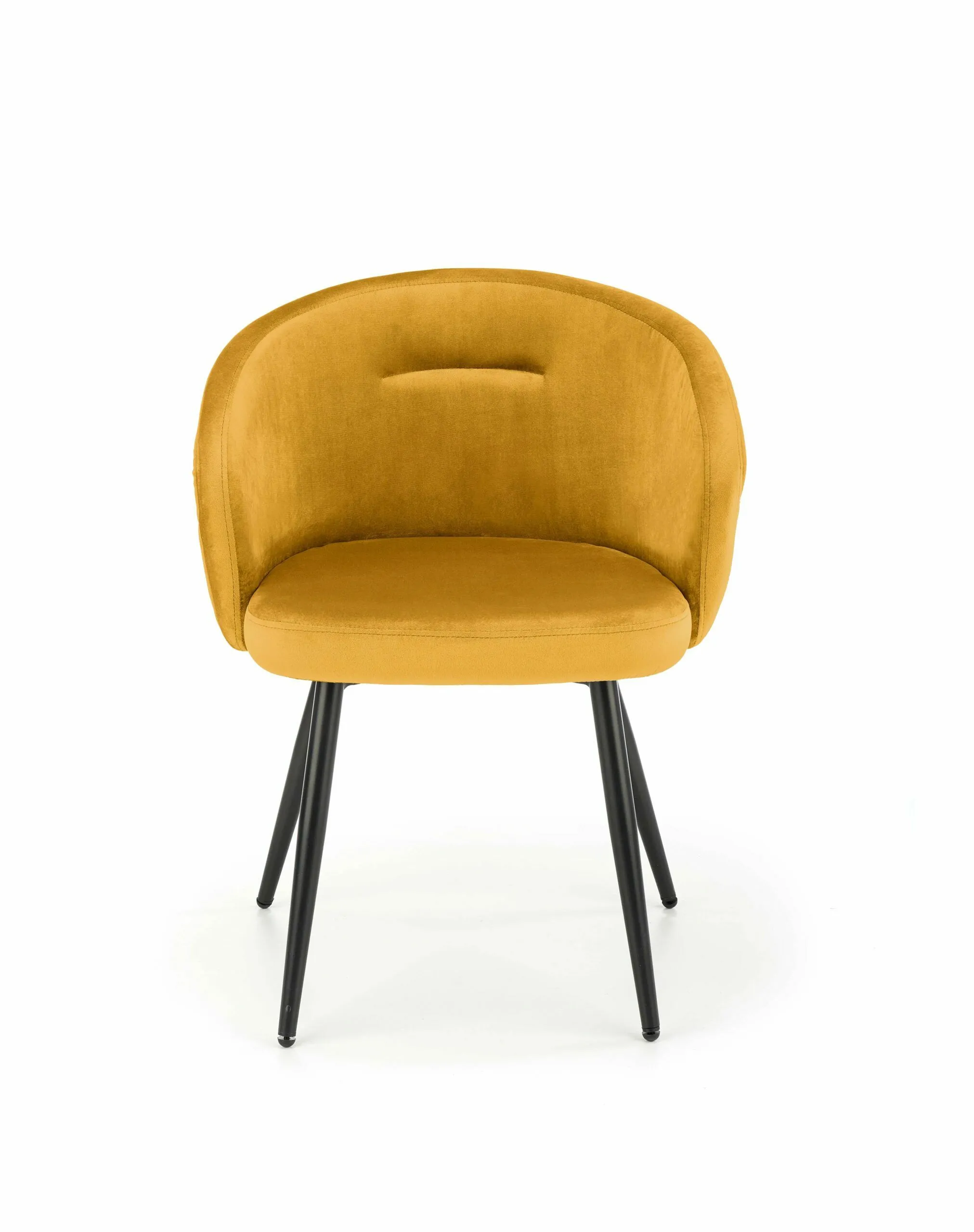 BA-HA105590-4 Moderni juoda valgomojo kėdė su metaliniu rėmu