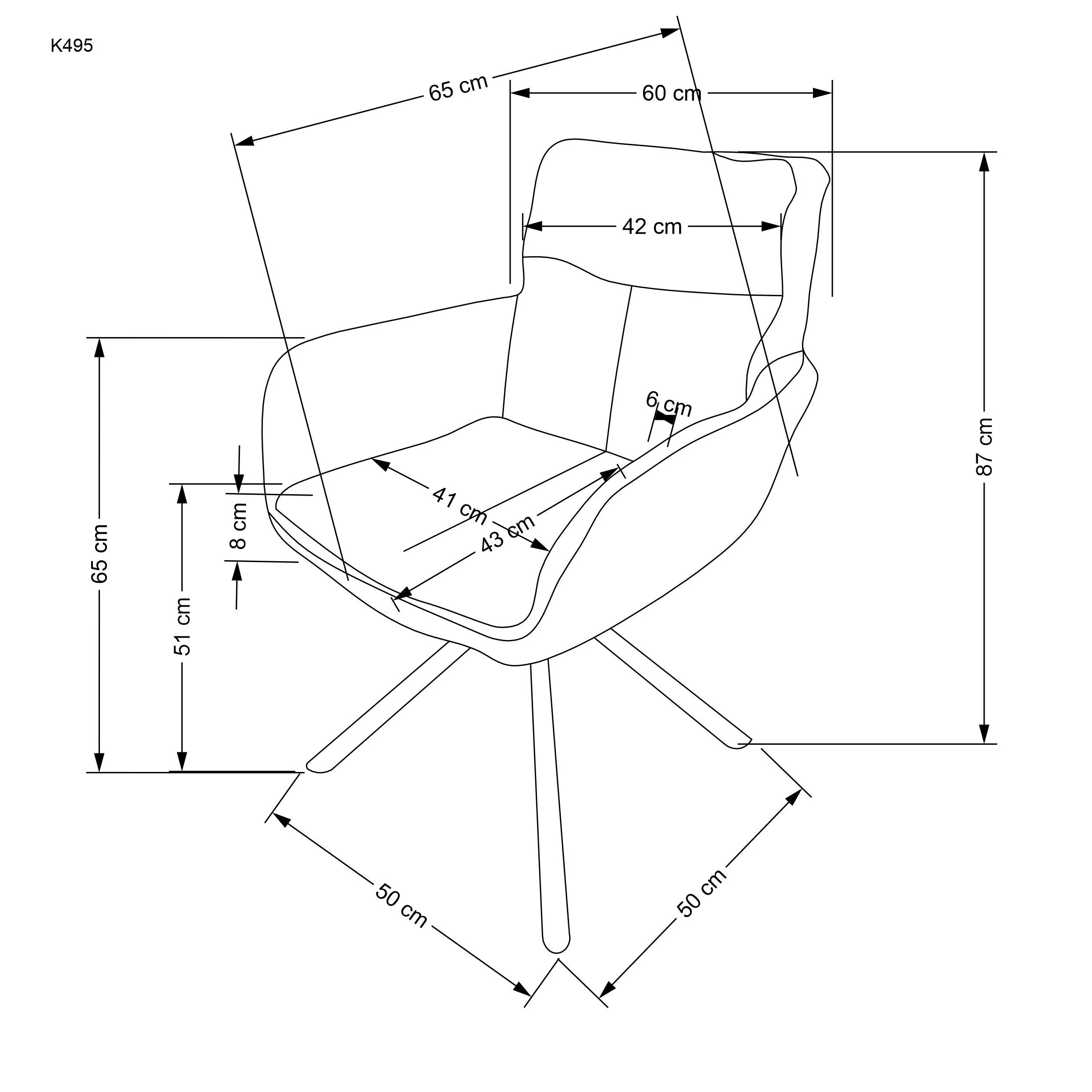 BA-HA105655-3 Stilinga ergonomiška kėdė HA105655 moderniam interjerui