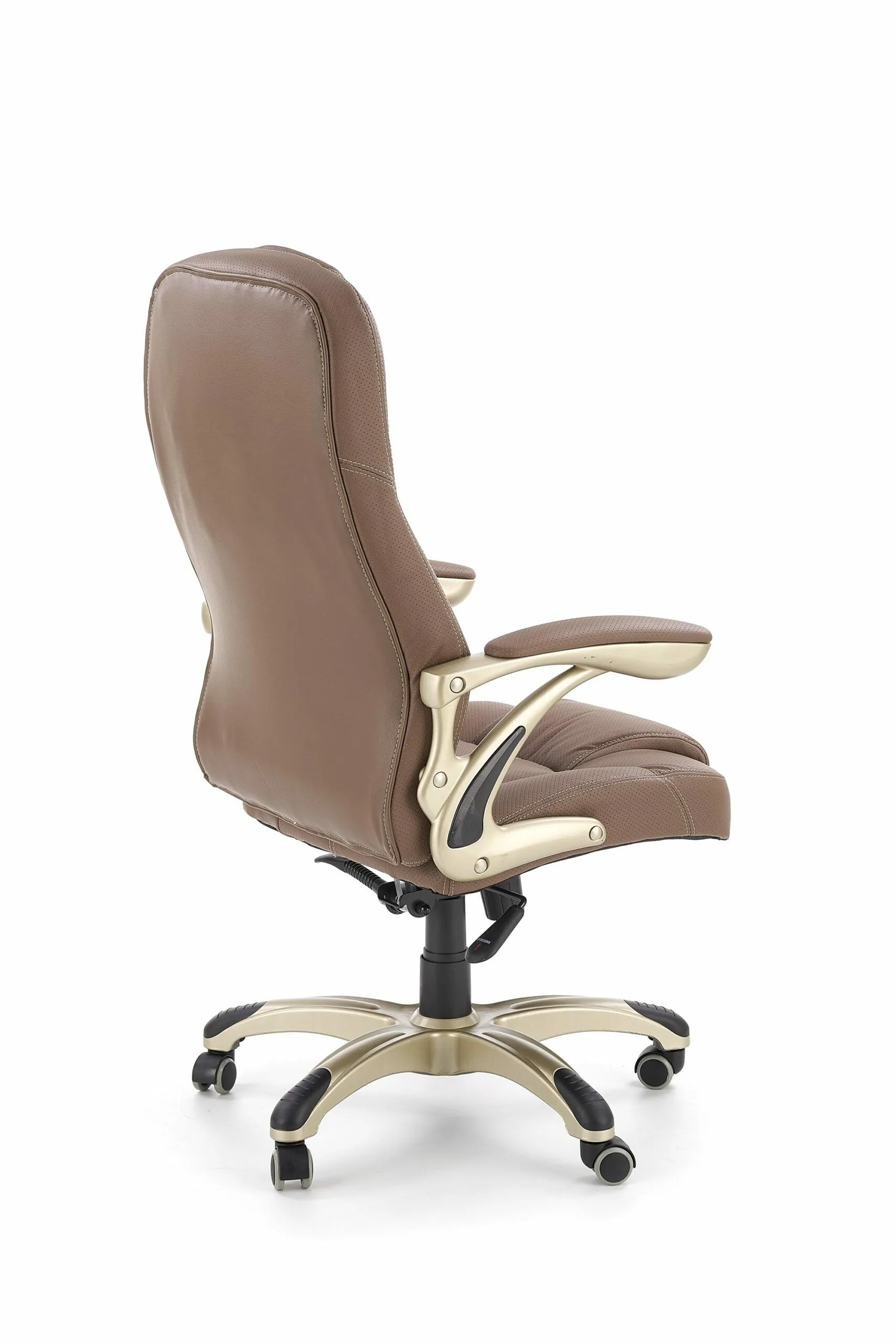 BA-HA105709-11 Juoda biuro kėdė su ergonomišku atlošu ir ratukais