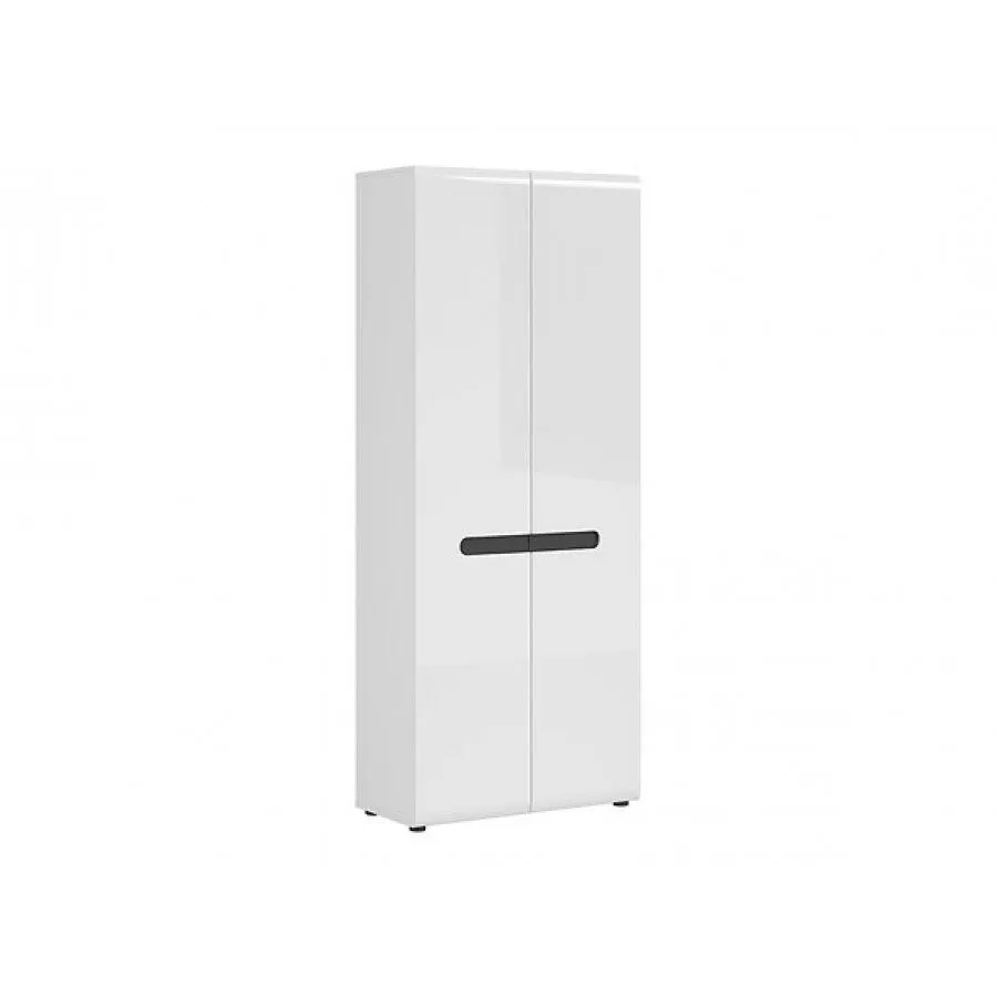 BA-MM100526-4 Moderni balta spinta su lentynomis ir stalčiais