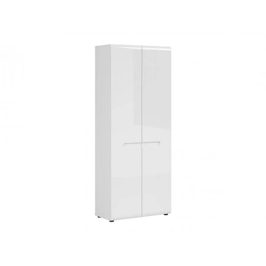 BA-MM100526-5 Moderni balta spinta su lentynomis ir stalčiais