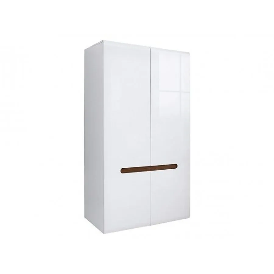 BA-MM100527-2 Moderni balta spinta su elegantiškomis juodomis rankenomis