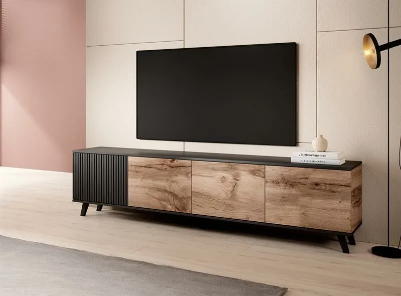 BA-HA105331-12 Modernus TV staliukas HA105331 su lentynomis ir stalčiais