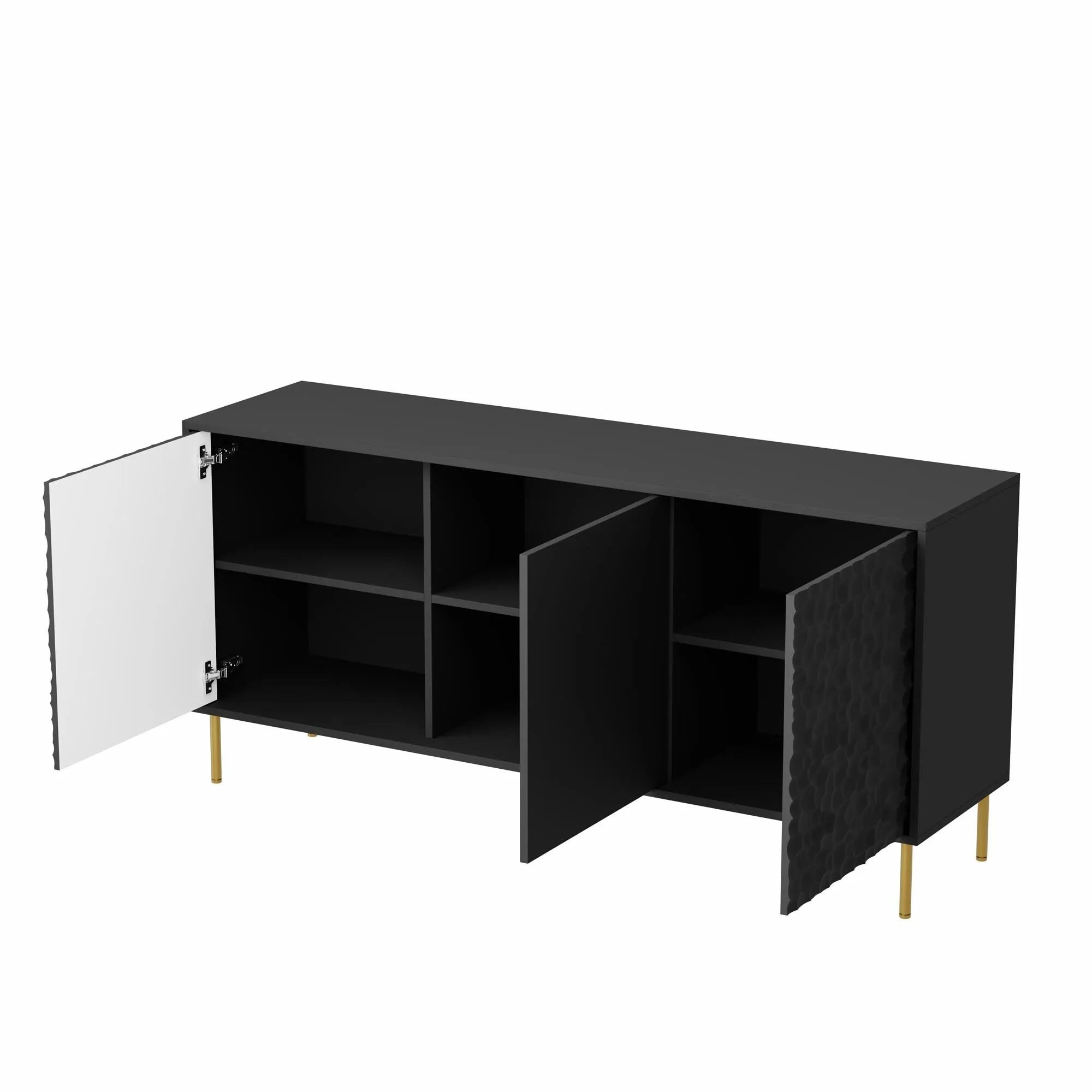 BA-HA105334-3 Modernus TV staliukas su elegantišku medžio dekoru