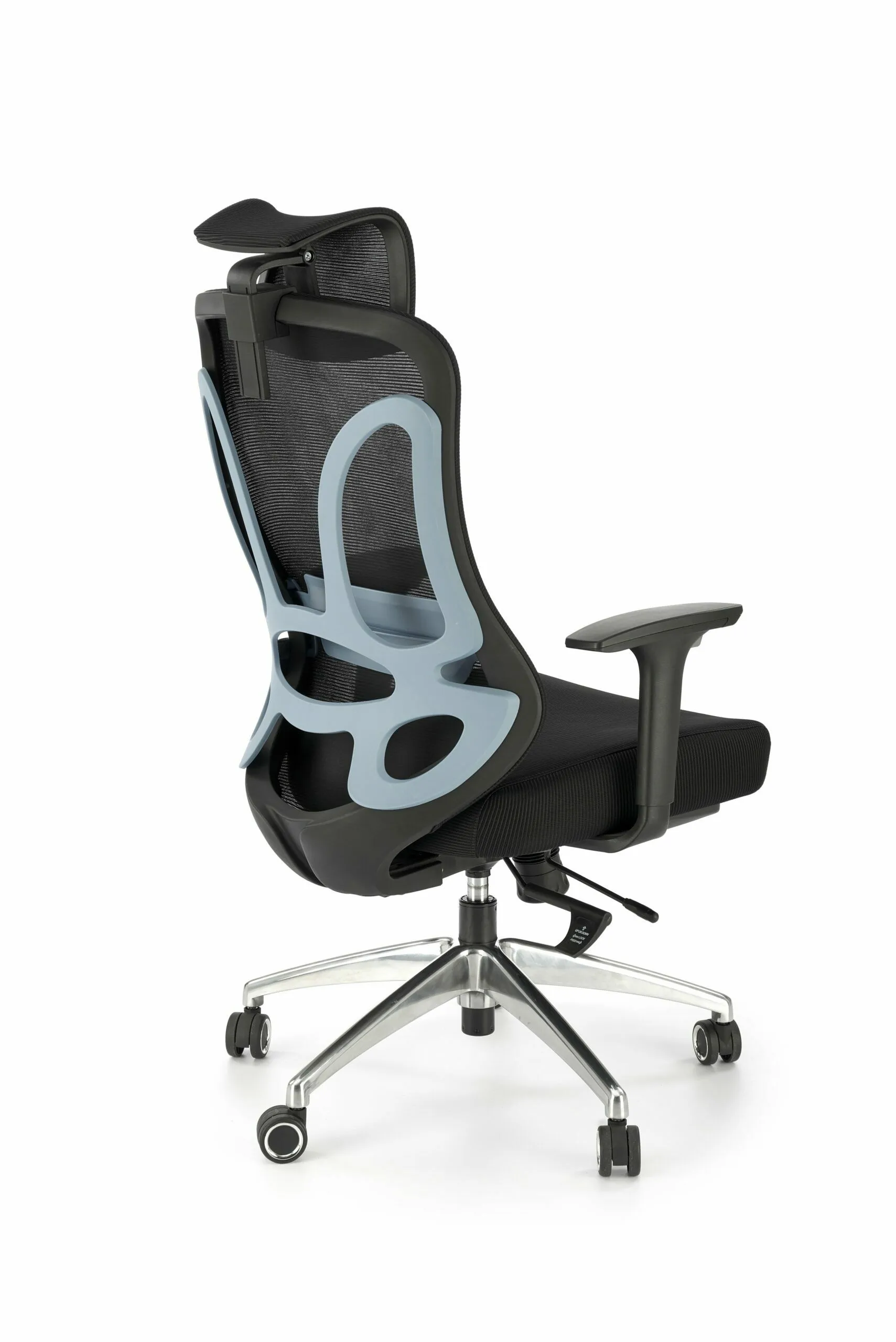 BA-HA105759-11 Juoda ergonomiška biuro kėdė su tinkliniu atlošu