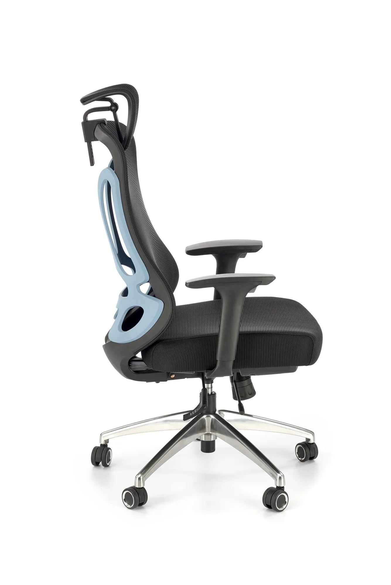 BA-HA105759-12 Juoda ergonomiška biuro kėdė su tinklelio atlošu