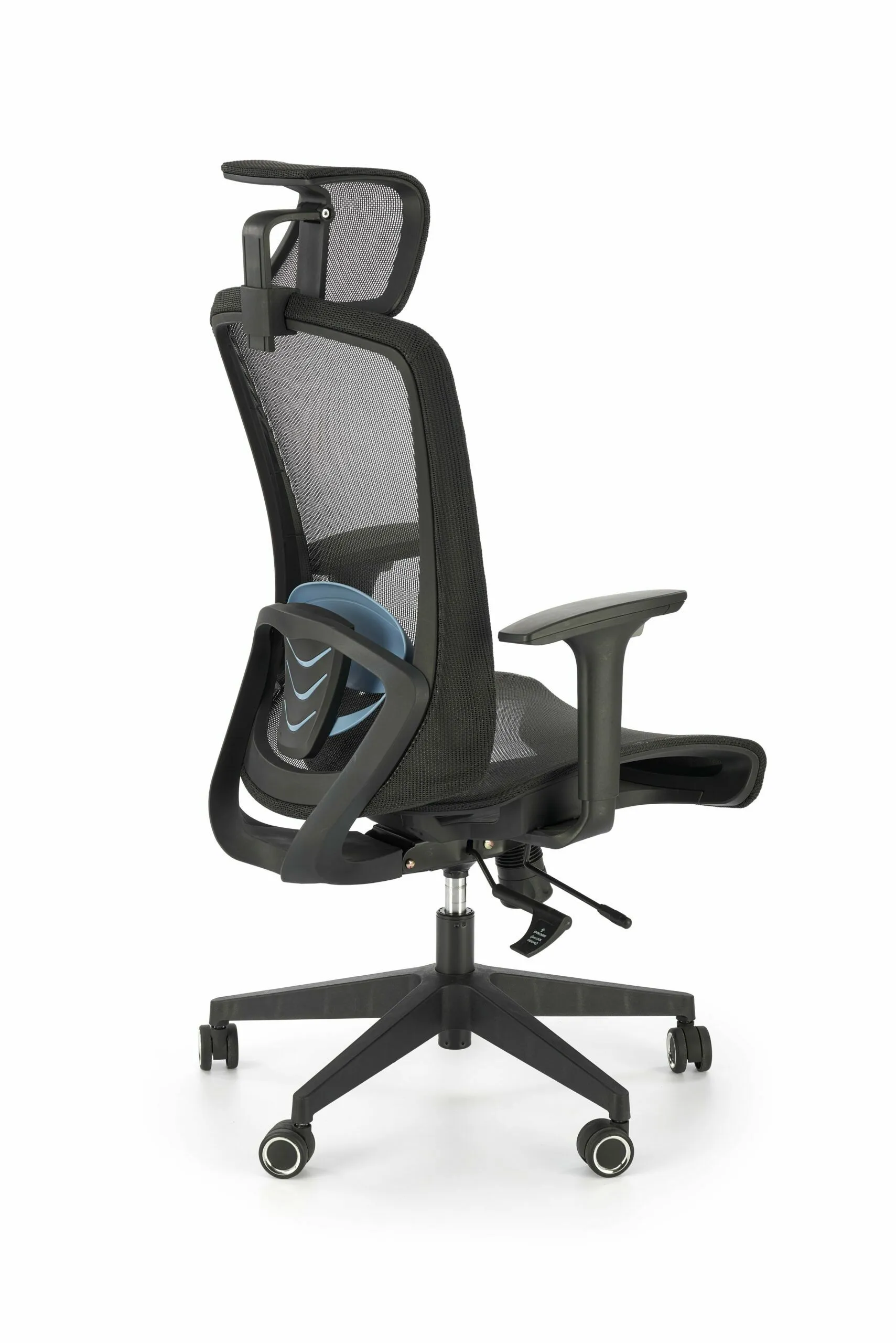 BA-HA105760-10 Ergonomiška juoda biuro kėdė su reguliuojamu atlošu