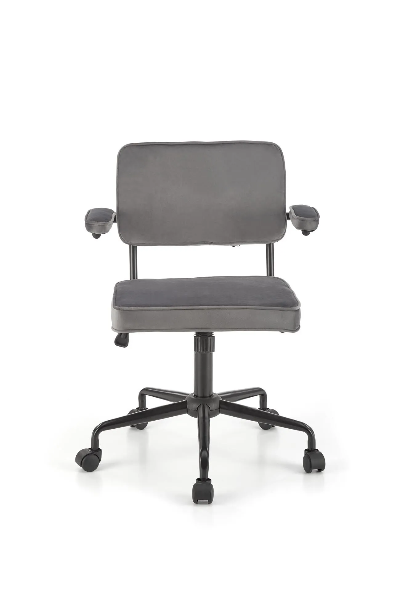 BA-HA105761-11 Juoda biuro kėdė su ergonomišku atlošu ir ratukais