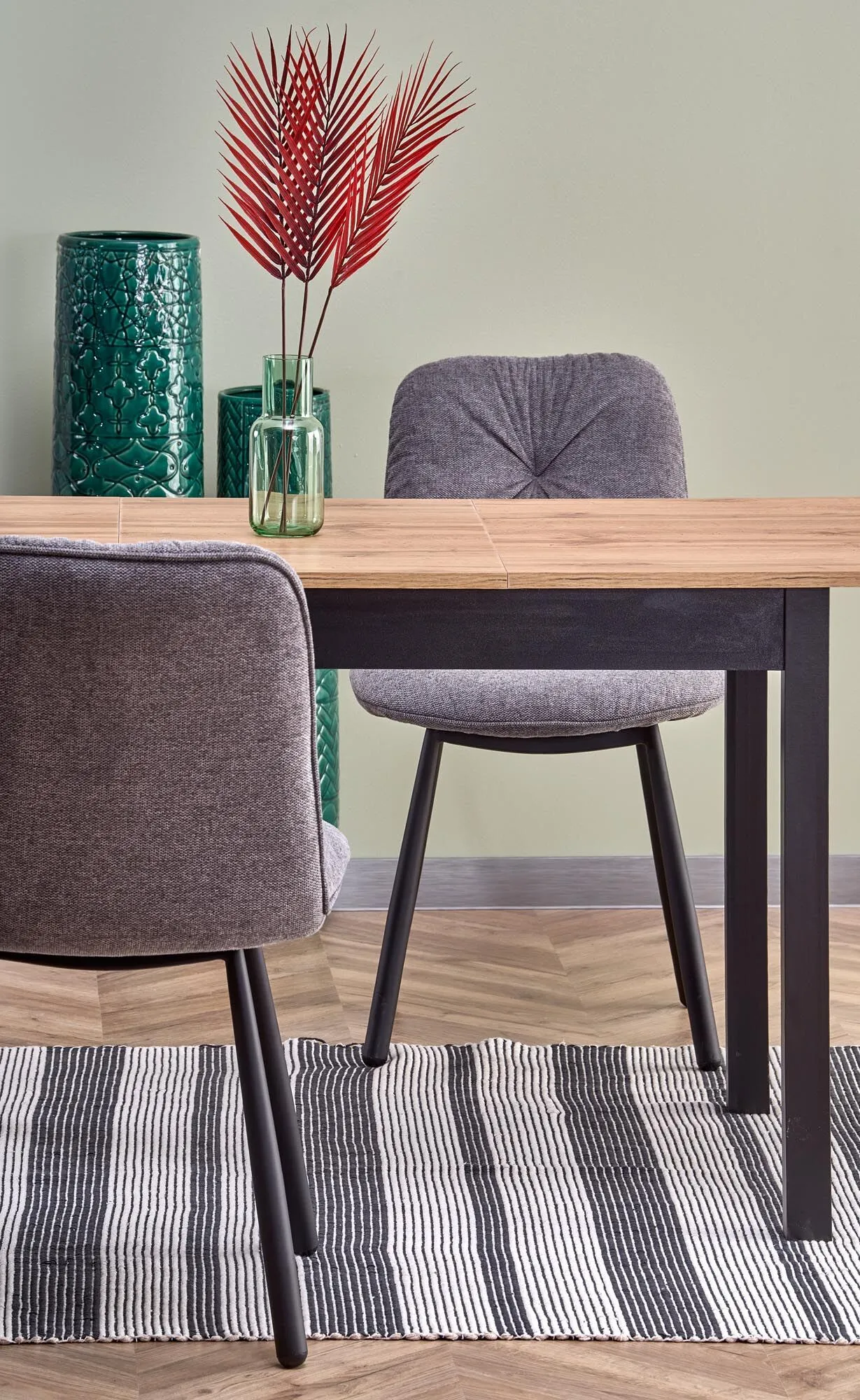 BA-HA105820-9 Modernus HA105820 stalas su elegantišku medžio paviršiumi