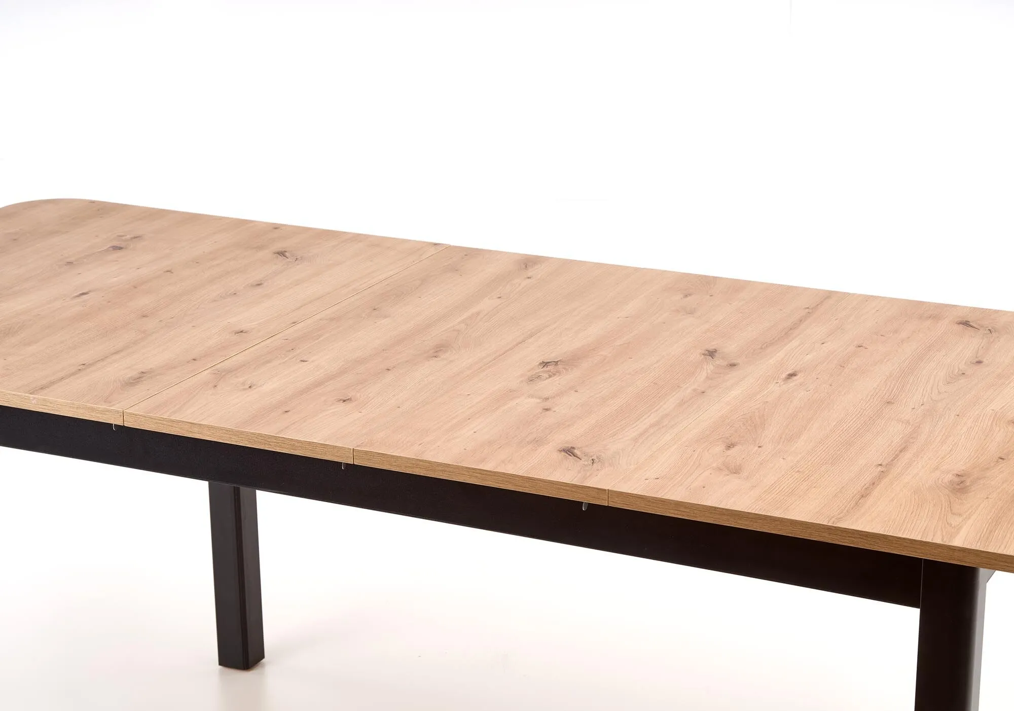 BA-HA105851-9 Modernus stalas HA105851 su elegantišku mediniu paviršiumi